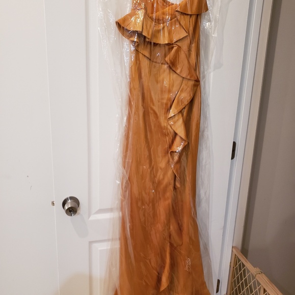 Revolve Embellished Satin Gown - Picture 4 of 7